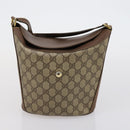GUCCI GG Supreme Shoulder Bag patent 3 Set Beige Black Auth 154545-9