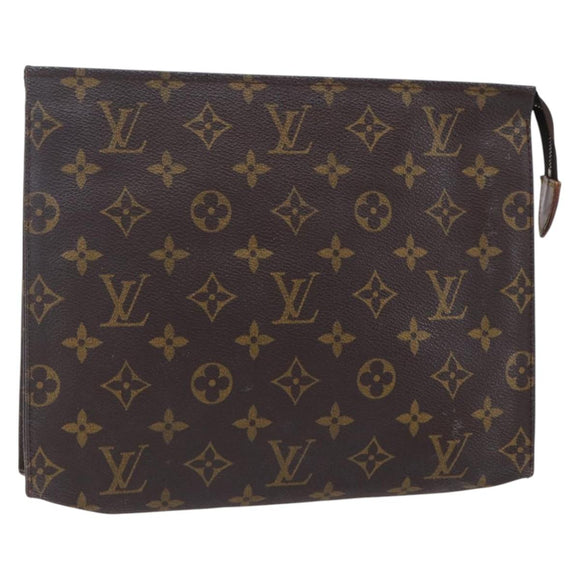 LOUIS VUITTON Monogram Poche Toilette 26 Pouch M47542 LV Auth 154572