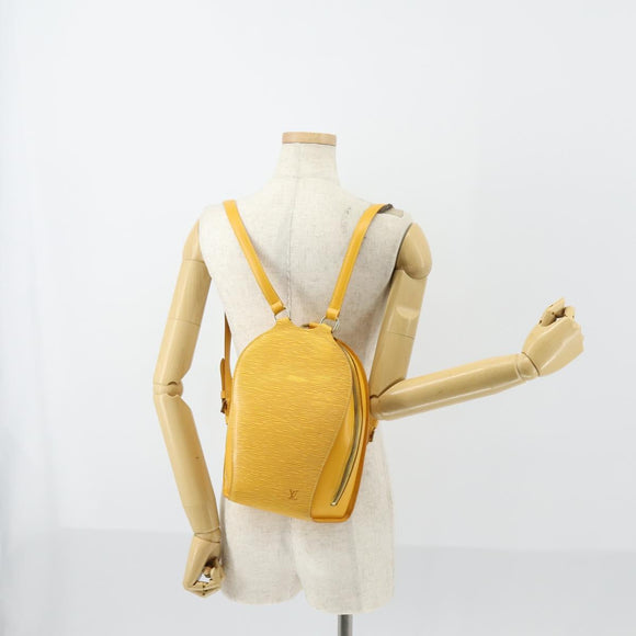 LOUIS VUITTON Epi Mabillon Backpack Yellow M52239 LV Auth 154576