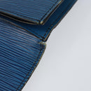 LOUIS VUITTON Epi Montaigne 27 Clutch Bag Blue M52655 LV Auth 154577-9