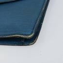 LOUIS VUITTON Epi Montaigne 27 Clutch Bag Blue M52655 LV Auth 154577-14