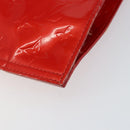 LOUIS VUITTON Monogram Vernis Stanton Tote Bag Red M91078 LV Auth 154578-12