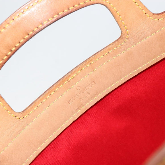 LOUIS VUITTON Monogram Vernis Stanton Tote Bag Red M91078 LV Auth 154578