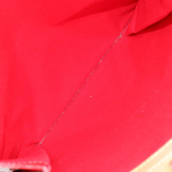 LOUIS VUITTON Monogram Vernis Stanton Tote Bag Red M91078 LV Auth 154578