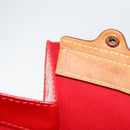 LOUIS VUITTON Monogram Vernis Stanton Tote Bag Red M91078 LV Auth 154578-19