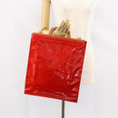 LOUIS VUITTON Monogram Vernis Stanton Tote Bag Red M91078 LV Auth 154578-20