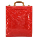 LOUIS VUITTON Monogram Vernis Stanton Tote Bag Red M91078 LV Auth 154578-3