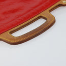 LOUIS VUITTON Monogram Vernis Stanton Tote Bag Red M91078 LV Auth 154578-7