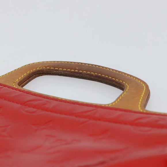 LOUIS VUITTON Monogram Vernis Stanton Tote Bag Red M91078 LV Auth 154578