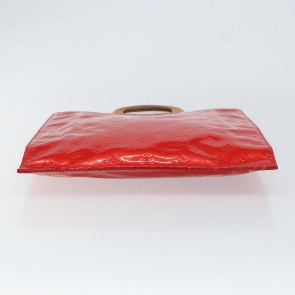 LOUIS VUITTON Monogram Vernis Stanton Tote Bag Red M91078 LV Auth 154578