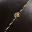 BALLY Hand Bag Leather Brown Gold Auth 154579-18
