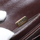 BALLY Hand Bag Leather Brown Gold Auth 154579-19