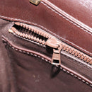 BALLY Hand Bag Leather Brown Gold Auth 154579-22