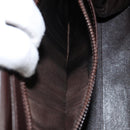 BALLY Hand Bag Leather Brown Gold Auth 154579-23