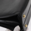 BALLY Hand Bag Leather Black Gold Auth 154580-16