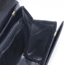 BALLY Hand Bag Leather Black Gold Auth 154580-19