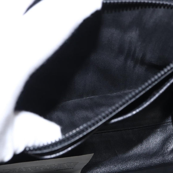 BALLY Hand Bag Leather Black Gold Auth 154580