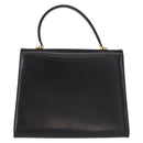 BALLY Hand Bag Leather Black Gold Auth 154580-2