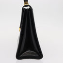 BALLY Hand Bag Leather Black Gold Auth 154580-3