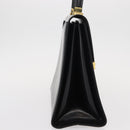 BALLY Hand Bag Leather Black Gold Auth 154580-4