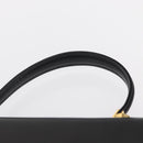 BALLY Hand Bag Leather Black Gold Auth 154580-14