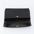 BALLY Quilted Hand Bag Leather Black gold Auth 154581-18