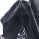 BALLY Quilted Hand Bag Leather Black gold Auth 154581-20