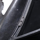 BALLY Quilted Hand Bag Leather Black gold Auth 154581-22