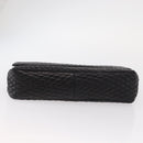 BALLY Quilted Chain Shoulder Bag Leather Black Gold Auth 154582-9