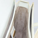 GUCCI Hand Bag Leather White Gold Auth 154583-19