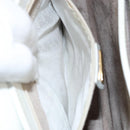 GUCCI Hand Bag Leather White Gold Auth 154583-22