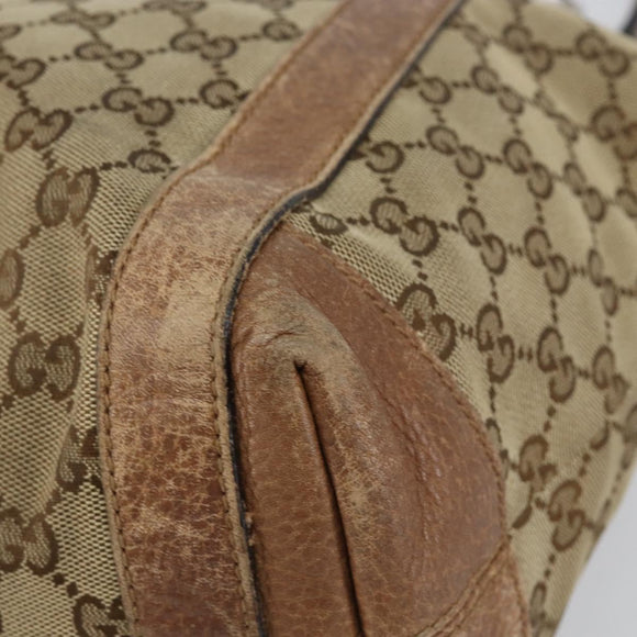 GUCCI GG Canvas Miss GG Tote Bag Beige Silver 342591 Auth 154584