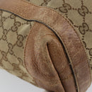 GUCCI GG Canvas Miss GG Tote Bag Beige Silver 342591 Auth 154584-13