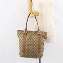 GUCCI GG Canvas Miss GG Tote Bag Beige Silver 342591 Auth 154584-22