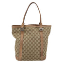GUCCI GG Canvas Miss GG Tote Bag Beige Silver 342591 Auth 154584-3