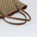 GUCCI GG Canvas Miss GG Tote Bag Beige Silver 342591 Auth 154584-7