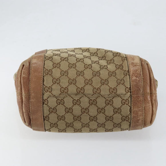 GUCCI GG Canvas Miss GG Tote Bag Beige Silver 342591 Auth 154584