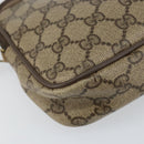 GUCCI GG Supreme Shoulder Bag PVC Beige Gold 97 02 068 Auth 154585-11