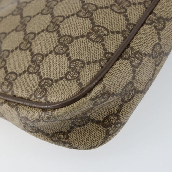 GUCCI GG Supreme Shoulder Bag PVC Beige Gold 97 02 068 Auth 154585