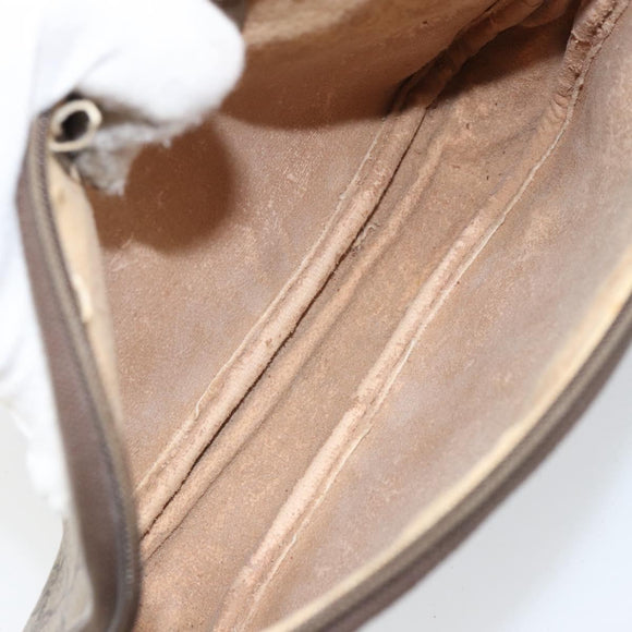 GUCCI GG Supreme Shoulder Bag PVC Beige Gold 97 02 068 Auth 154585