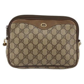 GUCCI GG Supreme Shoulder Bag PVC Beige Gold 97 02 068 Auth 154585 - 0