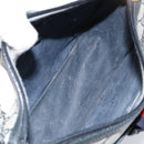 GUCCI GG Supreme Web Sherry Line Bag PVC Navy Gold 89 02 032 Auth 154586-11