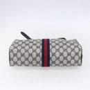 GUCCI GG Supreme Sherry Line Shoulder Bag PVC Navy Gold 010 378 Auth 154587-10