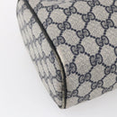 GUCCI GG Supreme Sherry Line Shoulder Bag PVC Navy Gold 010 378 Auth 154587-12