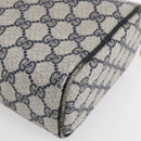 GUCCI GG Supreme Sherry Line Shoulder Bag PVC Navy Gold 010 378 Auth 154587-13