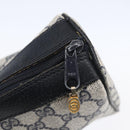 GUCCI GG Supreme Sherry Line Shoulder Bag PVC Navy Gold 010 378 Auth 154587-15