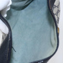 GUCCI GG Supreme Sherry Line Shoulder Bag PVC Navy Gold 010 378 Auth 154587-19