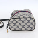 GUCCI GG Supreme Sherry Line Shoulder Bag PVC Navy Gold 010 378 Auth 154587-5