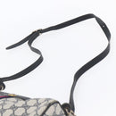 GUCCI GG Supreme Sherry Line Shoulder Bag PVC Navy Gold 010 378 Auth 154587-8