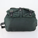 PRADA Backpack Nylon Green Silver Auth 154589-5